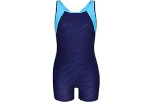 beautyin Girls Boyleg One Piece Swimsuit Athletic Bathing Suit Competitive Swimwear Size 7-16