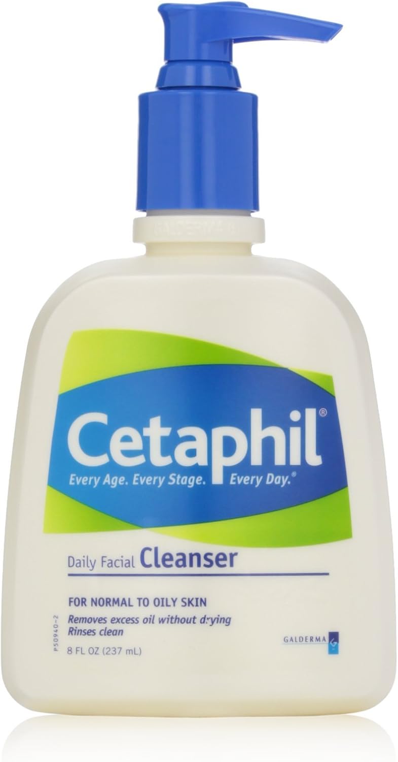 Cetaphil Daily Facial Cleanser for Normal to Oily Skin, Gentle Face