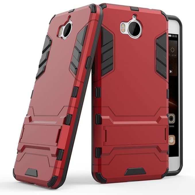 title=SMTR Cover Huawei Nova Young, Dual Layer Custodia Ibrida Rigida Morbido Armatura