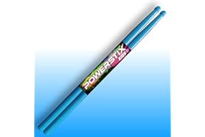 Powerstix colorful drumsticks for kids, Durable and light, specially designed for both electronic drums and acoustic drums for kids (BIG STARS BLUE)