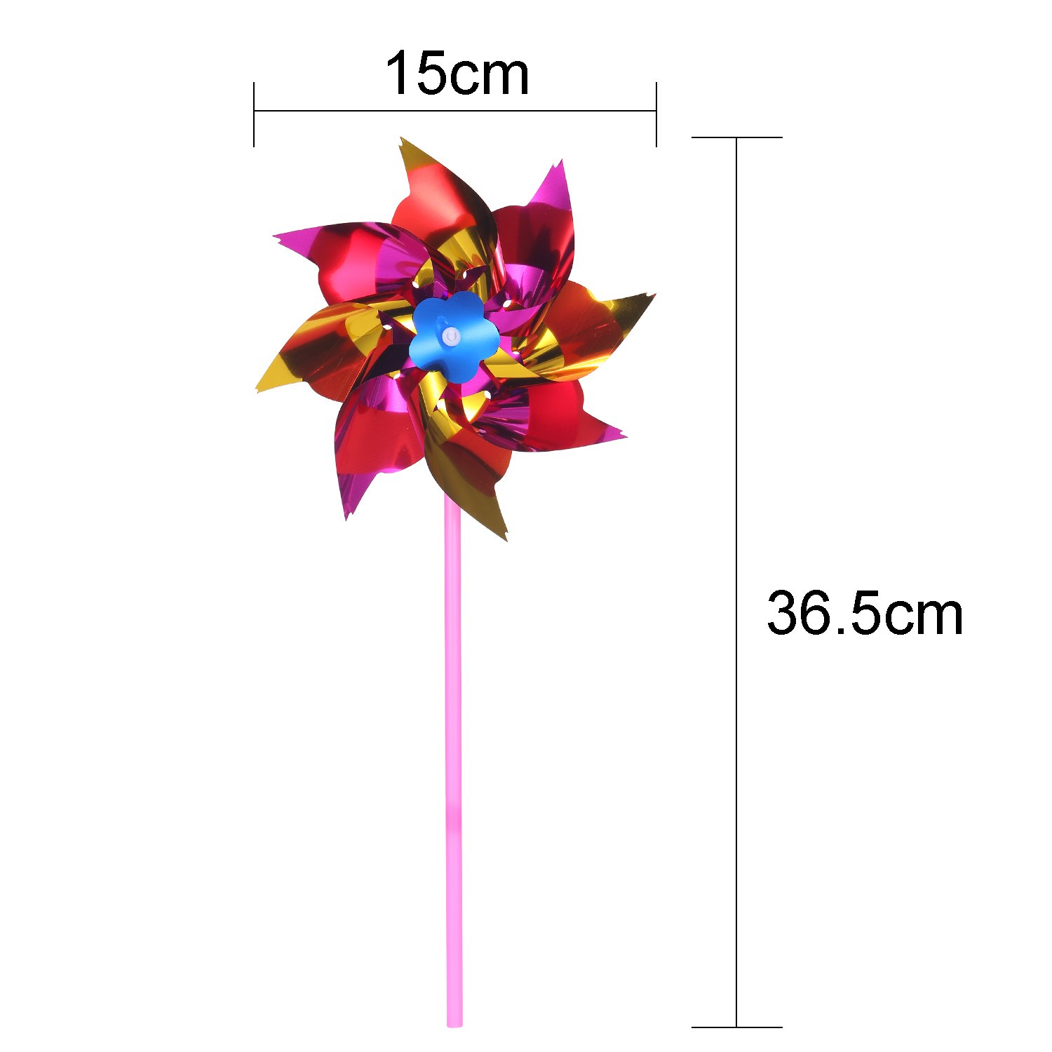 50 Pcs Plastic Rainbow Pinwheel, Party Pinwheels DIY Lawn Windmill Set for Teenagers Toy Garden Party Lawn Decor, Assorted Color