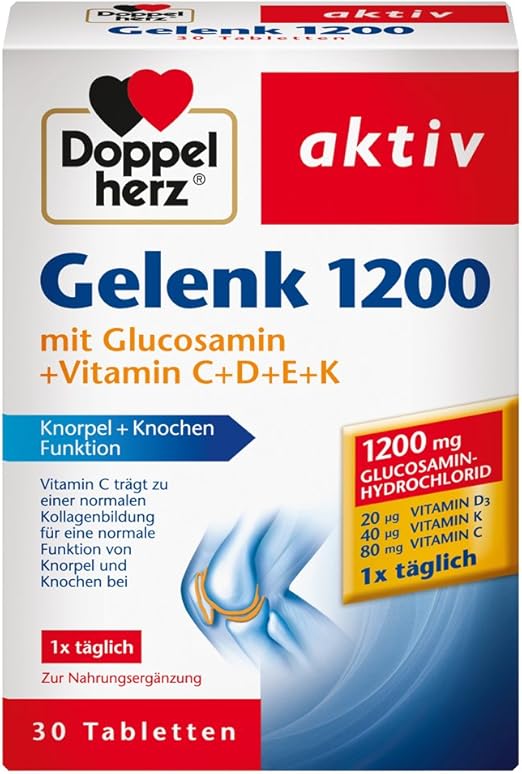 Doppelherz Gelenk 1200 Joint Tablets With Vitamin C To Support The Normal Function Of Cartilage And Bones 1 X 30 Capsules Amazon De Drogerie Korperpflege