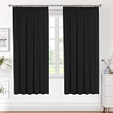 H.Versailtex Blackout Curtains 90x72 Two Panels Pencil Pleat Tiebacks Home view 3
