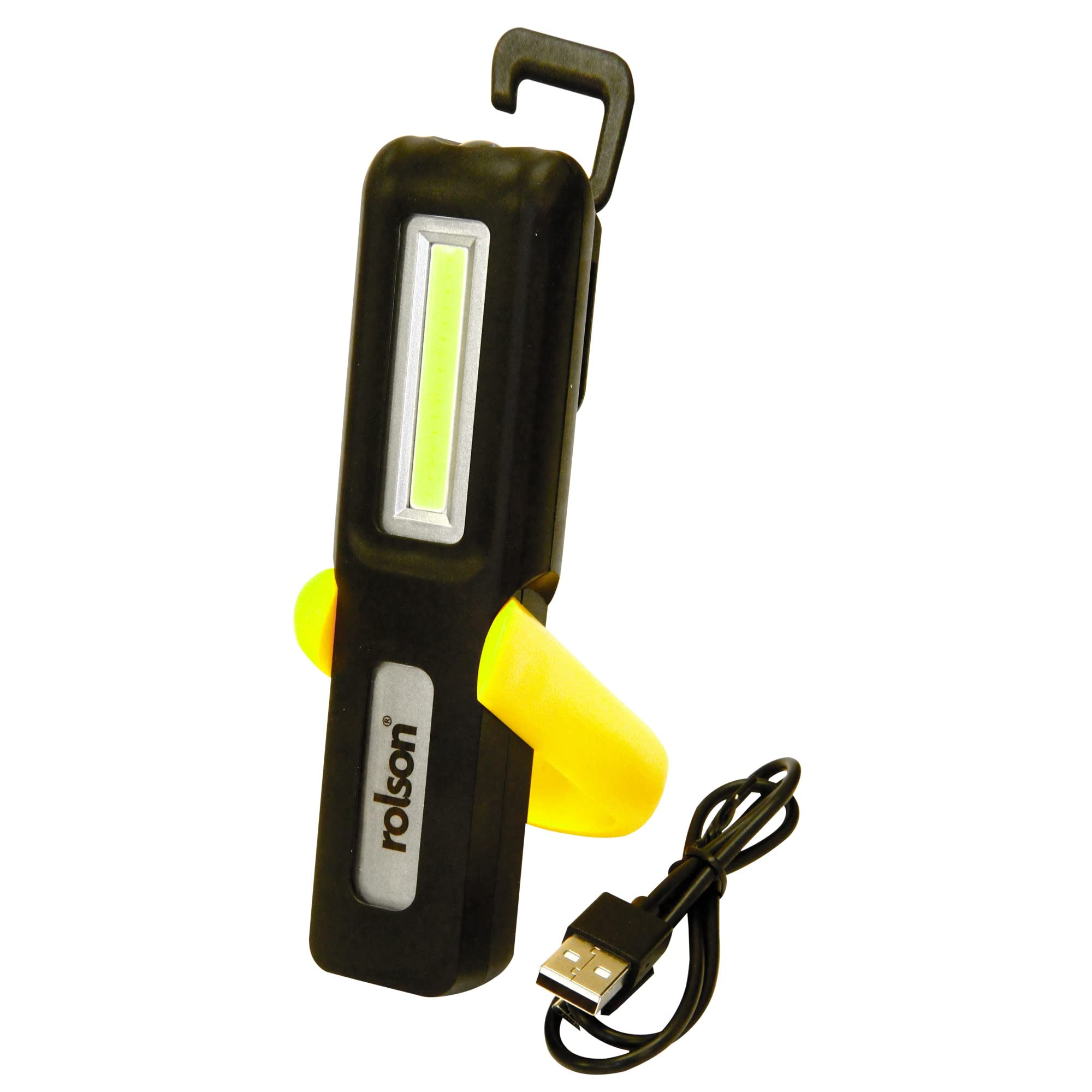 Rolson 61467 3W USB Rechargeable COB Torch & Lamp