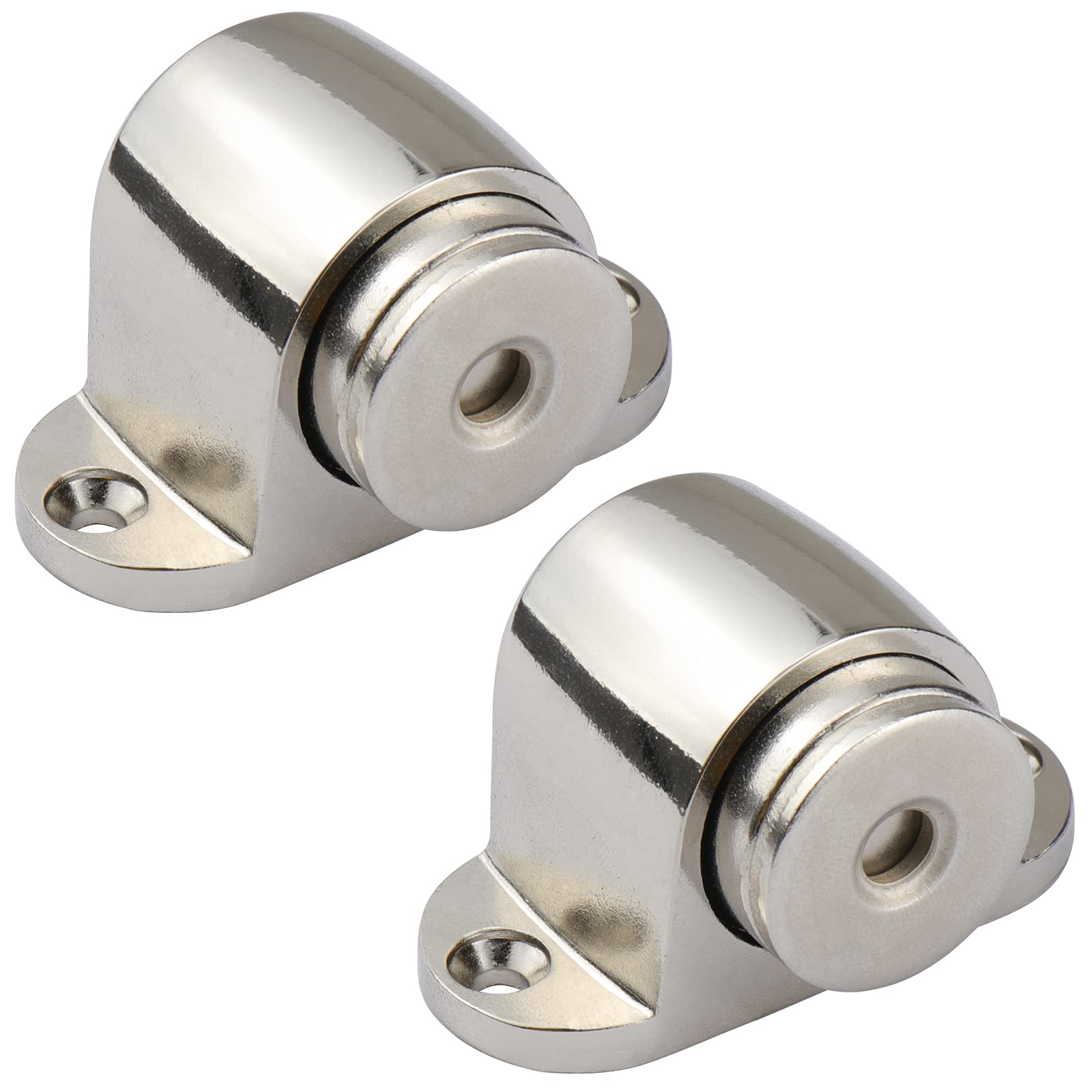 Hysagtek 2 Pcs Stainless Steel Magnetic Doorstops Catch Door Stoppers with Mounted Screws,No Slamming or Hitting Walls