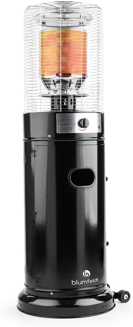 blumfeldt Heatwave BK Terrace Patio Heater Gas, V2A Stainless Steel, Mobile, Energy Efficient