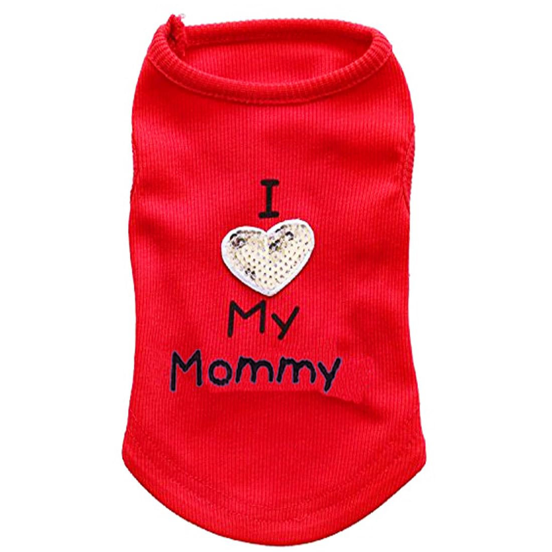 Small Dog Clothes XXS Puppy Dogs Shirt I Love My Mom Mommy Dad Daddy Dog T Shirts for Small Dogs