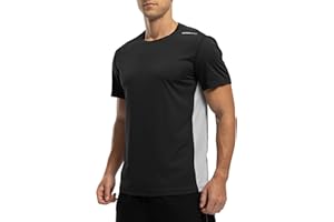BASUDAM Men's Short Sleeve Shirts Quick Dry Cooling UPF 50+ Lightweight Athletic T-Shirts Running Workout Tops