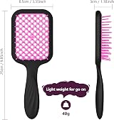 SHINLEA Detangling Hair Brush for Curly Hair Red Black Pink view 7
