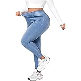 GORGLITTER Women's Plus Size Jeans Skinny High Elastic Waist Casual Tummy Control Denim Pants Trousers with Pockets