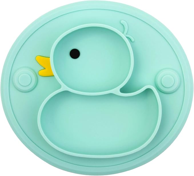 Vaisselle Lingsfire Assiette A Ventouse Pour Bebe Vaisselle Silicone Bebe Napperon En Silicone Avec Cuillere Et Fourchette Assiettes Portatives Sans Bpa Suction Plate Pour Lave Vaisselle Et Au Micro Nndes Bebe Et