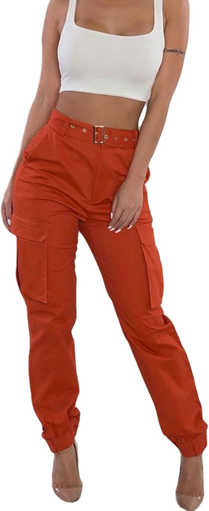 Women�s High Waist Outdoor Solid Color Slim Fit Jogger