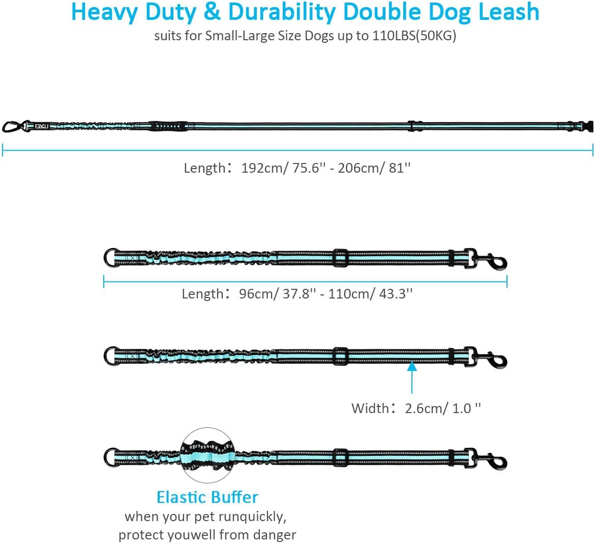 PHILORN Hands-free triple Dog Lead Splitter, Adjustable, Detachable - Image 4