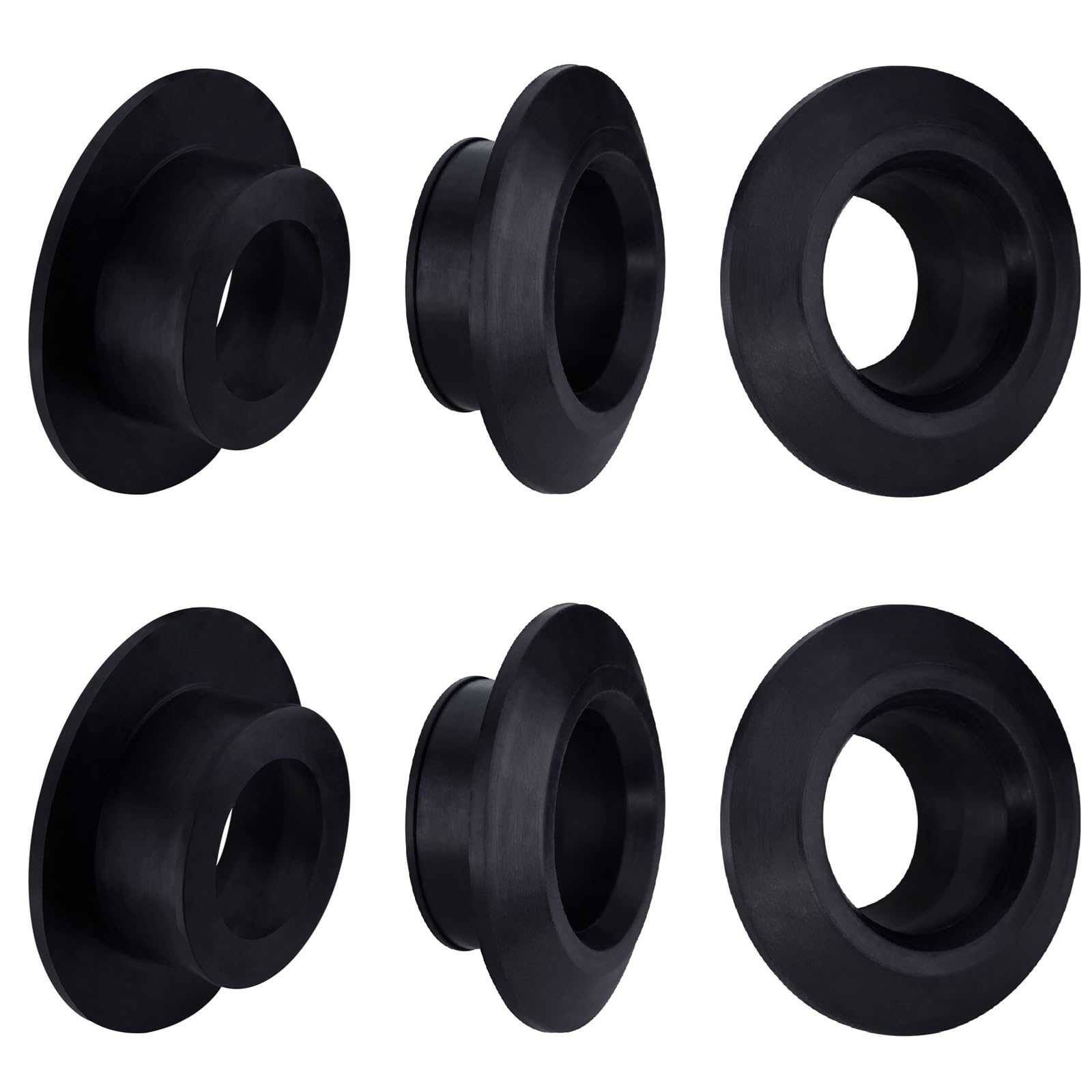 Photo 1 of 2 Pcs 1/2'' Upgraded Flexible Rubber Tank Sealing Adapter Compression Bulkhead Fitting, Flexible Pipe-to-Tank Seal, Compatible with PVC Hard Pipe Sealing, Storage Barrels, Cubes, and Even Other Pipes