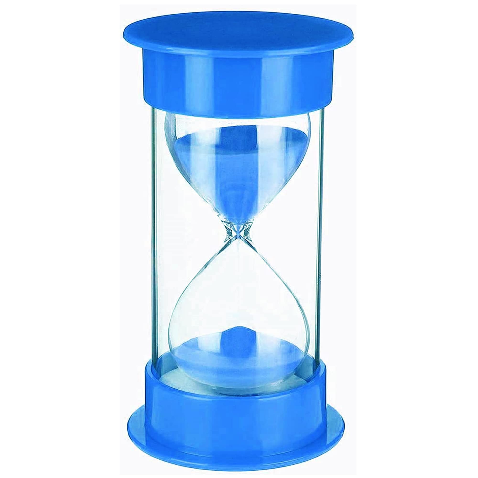 JIEHET 60 Minutes Hourglass Sand Timer, Dual Protection Hour Glass with Sand, Sand Timer 1 Hour for Kids Safety, Sand Clock Watch, Creative Gift, Living Room Office Decorative (Blue Sand)