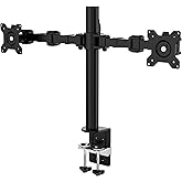 �鶹�� Basics DLB112 Dual Monitor Stand - Height Adjustable Arm Mount, Steel