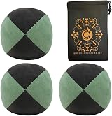 Cascade Juggling 3 x Pro 110g Suede Balls Green/Black Set of 3 view 4