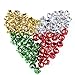Unomor Jingle Bells for Crafts Small Christmas Bells with Gold, Silver, Red and Green Color 3/4Inch - 72 PCS