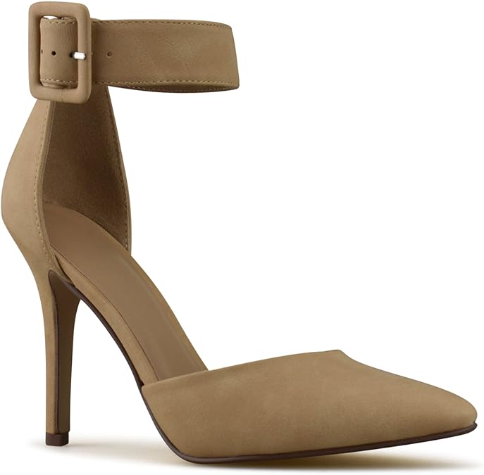Amazon.com | Premier Standard - Women's Pointed Toe Studded Strappy High Heel Leather Pumps 
