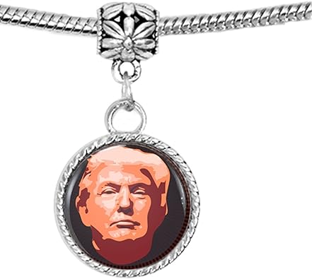 Donald Trump Vector Image On Lines Charm Bracelet Amazon Co Uk Jewellery