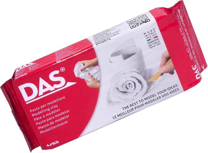 DAS White 500g Air Hardening Modelling Clay Non Bake Ready To Use