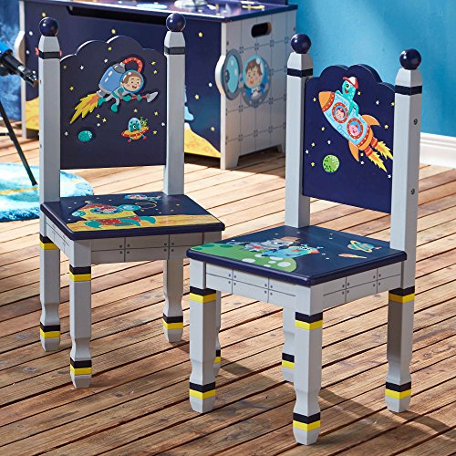 Fantasy Fields TD-12211SET Outer Space Table and Chairs (Set of 2), Blue/Outer Space