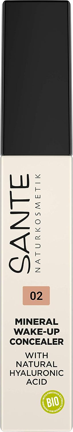 SANTE Naturkosmetik Mineral wake up concealer 02 warm beige, liquid, covers shade and blemishes, with natural hyaluron, vegan, 8 ml - Image 4