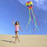 HONBO Huge Rainbow Soft Octopus Kite with 200ft Line Easy to Fly view 5