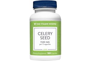 The Vitamin Shoppe Celery Seed 1,500MG, Herbal Support That Provides Circulatory Support and Promotes Digestion (100 Capsules)