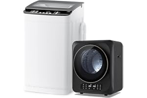 Auertech Portable Washer and Dryer Combo Set, 12 lbs Portable Clothes Dryers, 6 Drying Modes, 25 lbs Fully Automatic Washing Machine, 10 Wash Cycles, Compact Washer and Dryer for Apartment, RV, Dorm