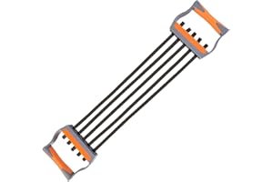 AGORIZEO Adjustable Chest Expander for Men with 5 Removable Tubes Resistance Bands for Chest Shoulder Upper Body Exercise Anti-Slip Arm Exerciser Strength Trainer for Home Gym Fitness Muscle Training Exercise