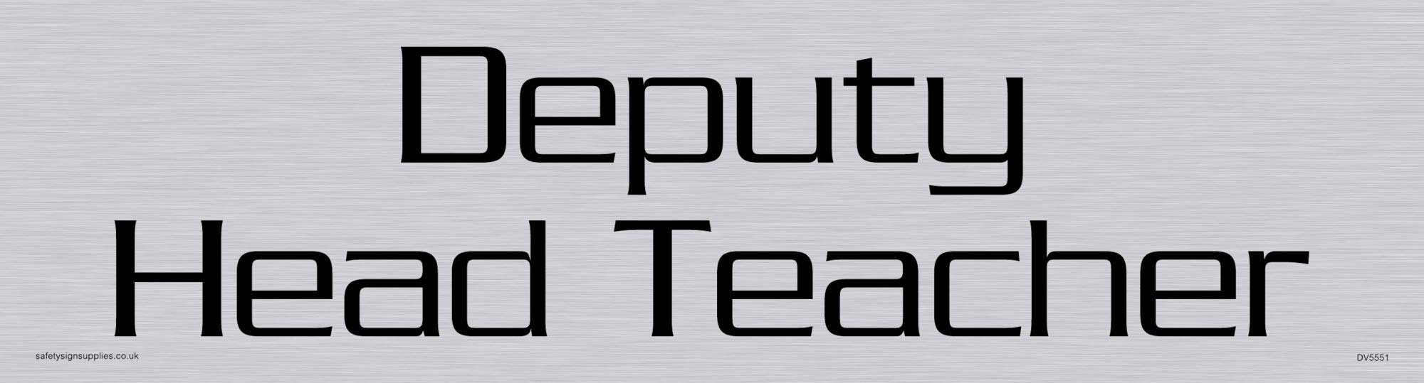 Viking Signs DV5551-L26-SV "Deputy Head Teacher" Door Sign, Serpentine Light Font, Vinyl Silver Sticker, 225 mm H x 60 mm W