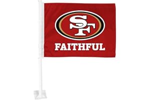 FANMATS NFL- San Francisco 49ers Car Flag - Faithful Logo