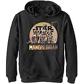 STAR WARS Boy's The Mandalorian Character Collage Pull Over Hoodie