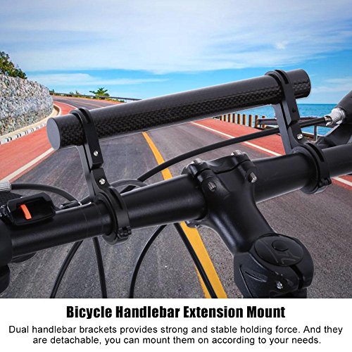 image for SolUptanisu Bike Handlebar Extender Carbon Fiber Bicycle Double Handle