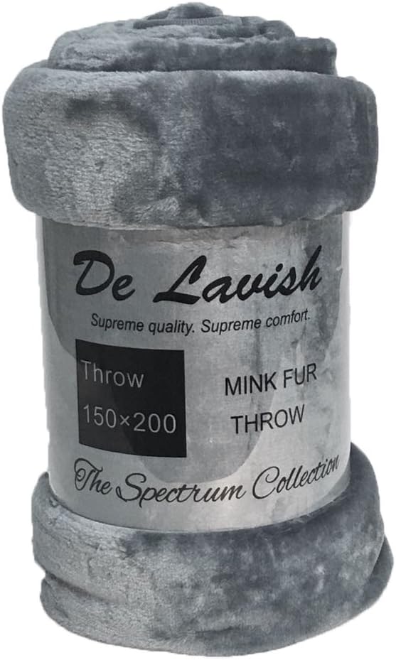 Faux Fur Throw Blanket King Size Kingsize for Bed Sofa 3 Seater Extra