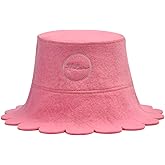 Halsa Sauna Hat, Natural Wool Sauna Hat for Men and Women, Eco-Friendly Insulating Headgear for Spa, Steam Room, Banya, Comfortable, Breathable, Handmade, One Size. Pink Scallop