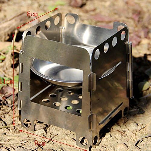 Outdoor Portable Cook Stove Survival Wood Burning Hot Great Tool For All Backpackers, Survivalists And Campers Lightweight Compact, Fits Into Any Pocket.