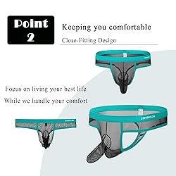 ZAIGGUT Mens Thongs Sexy Underwear See Through G