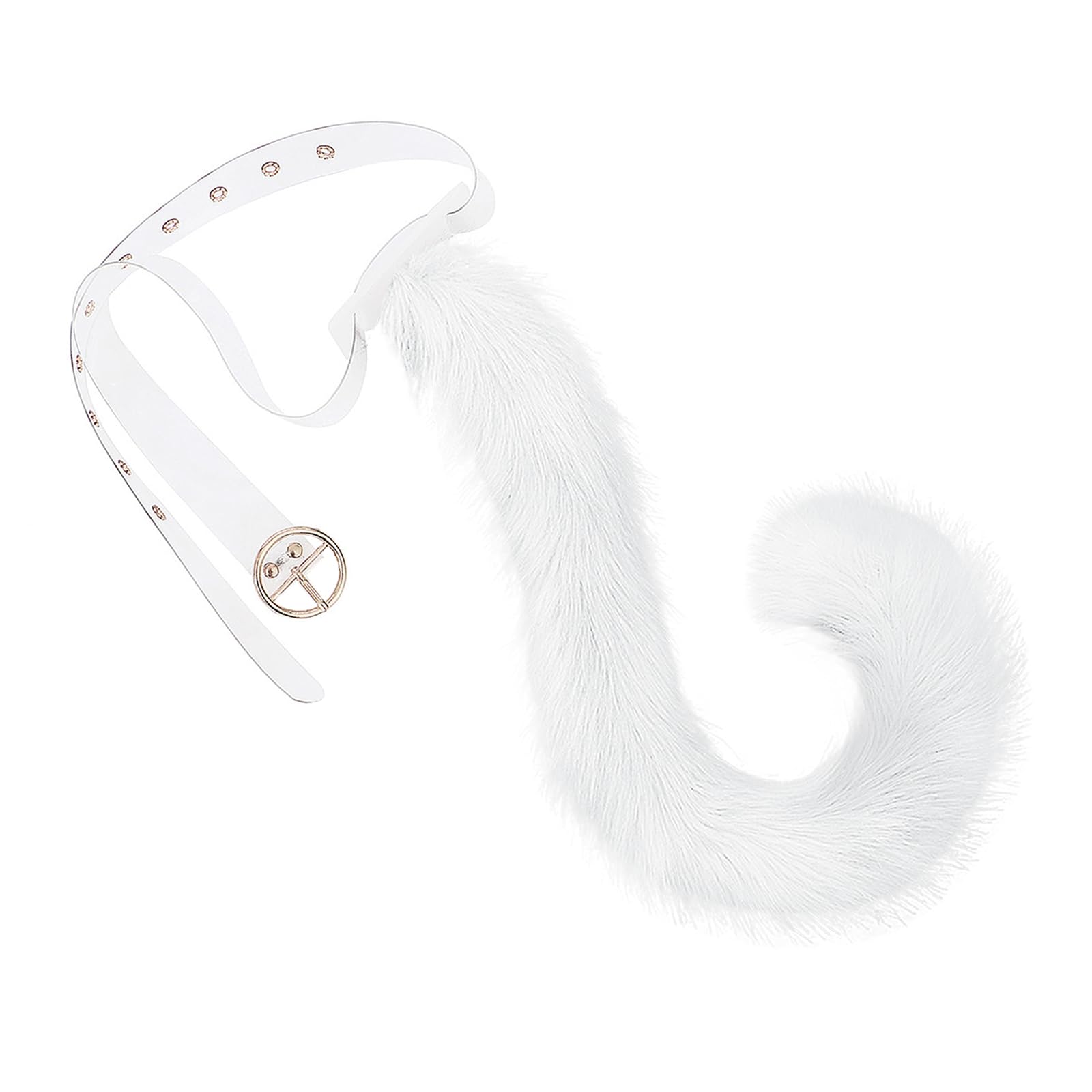 Faux Fur Cat Ears Headband Wolf Tail Set Furry Animal Hairband Hair Hoop Headdress Long Tail Kit Fancy Dress Party Christmas Halloween Cosplay Costume Accessories Photography Props