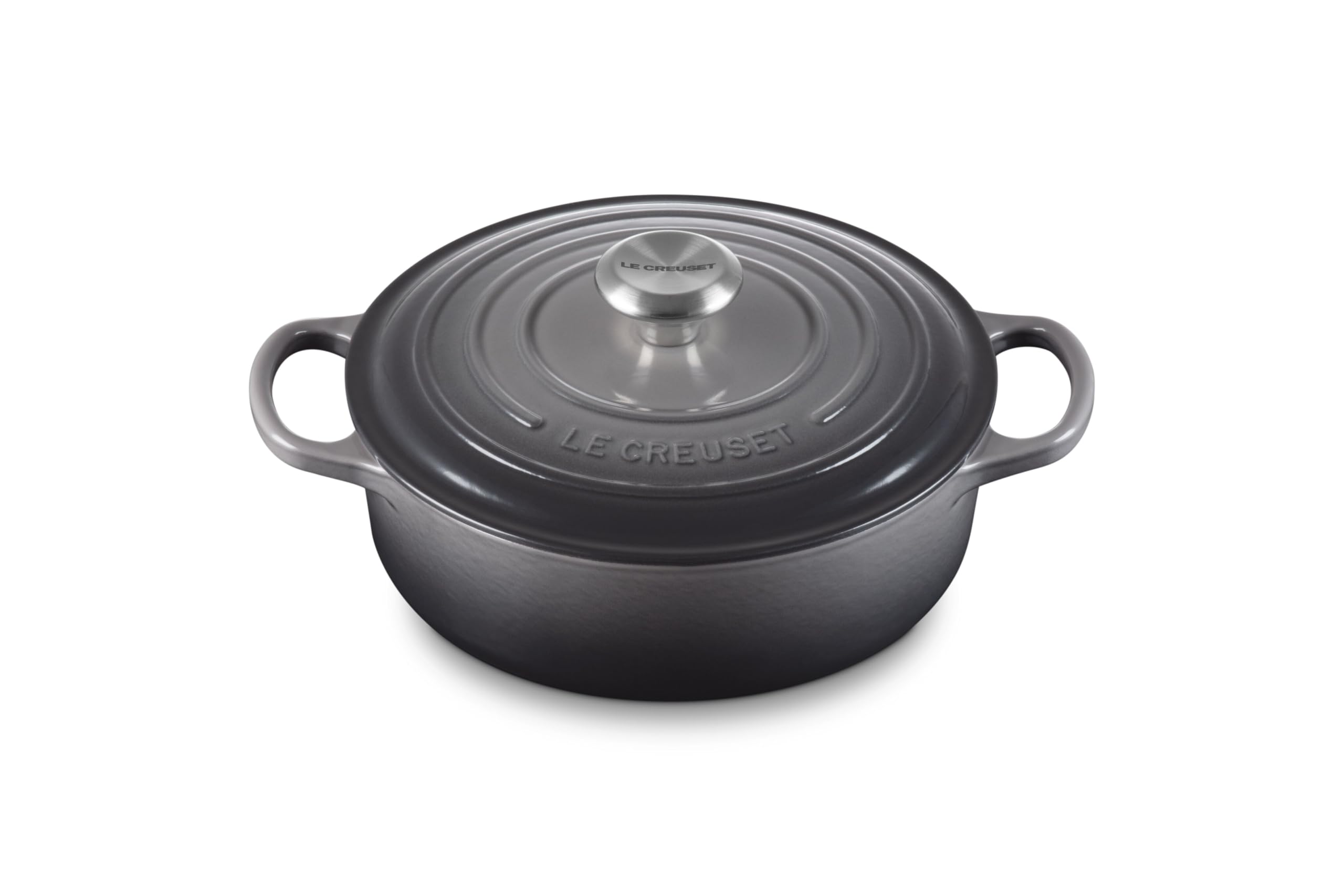 Le Creuset Enameled Cast Iron Signature Round Wide Dutch Oven, 3.5 qt., Oyster