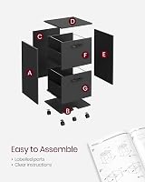 VASAGLE 2-Drawer Filing Cabinet Mobile File Cabinet for Home Office view 8