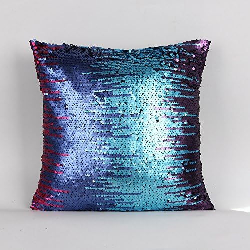 Mermaid Pillow Cases from FINGON,Pillow Covers Reversible Sequins 4040cm Colorful