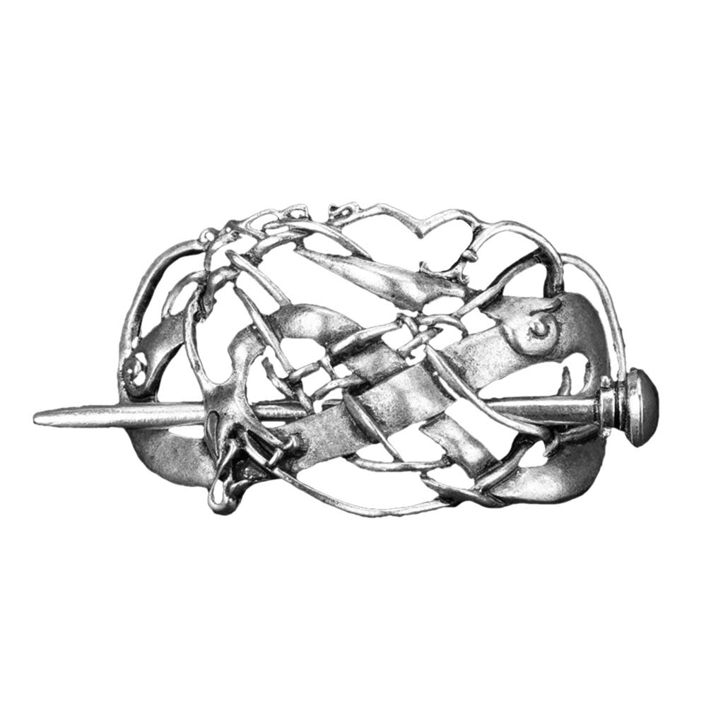 Lurrose Metal Hair Clips Hairpin Vintage Alloy Hair Clips Viking Hair Accessories Irish Hair Slide Pin Ponytail Holder for Women Girls Metal Hair Clip