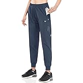 NORTHYARD Women's Running Athletic Pants Track Lightweight Joggers Workout Jogging Casual Sweatpants with Zipper Pockets