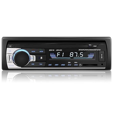 YOHOOLYO Autoradio mit Bluetooth Freisprecheinrichtung RDS FM Radio Tuner 1 Din USB/SD/Aux Anschluss Fernbedienung und ISO-Ka