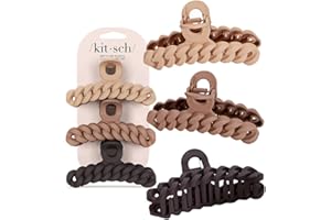 Kitsch Recycled Plastic Large Claw Clip, Big Chain Hair Clips for Women, Hair Claw Clips & Jaw Clips, Big Claw Clips for Thic