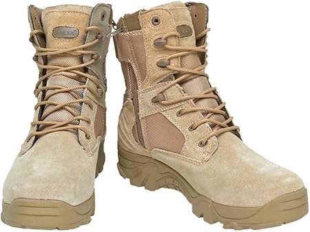 Amazon Co Jp De 米軍 8インチ サイドジッパー ミリタリーブーツ タクティカルブーツ デザート 茶色 30 0ｃｍ おもちゃ