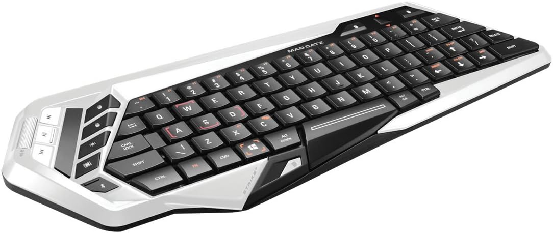 Mad Catz S.T.R.I. K. The E M Wireless QWERTY Keyboard for PS3, PS4, Android, iOS/PC/Mac (White)