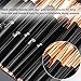 Qivange Makeup Brushes, Soft Cosmetic Powder Highlighter Brush Professional Makeup Brush Set with Gift Box(15 pcs, Black with Rose Gold)
